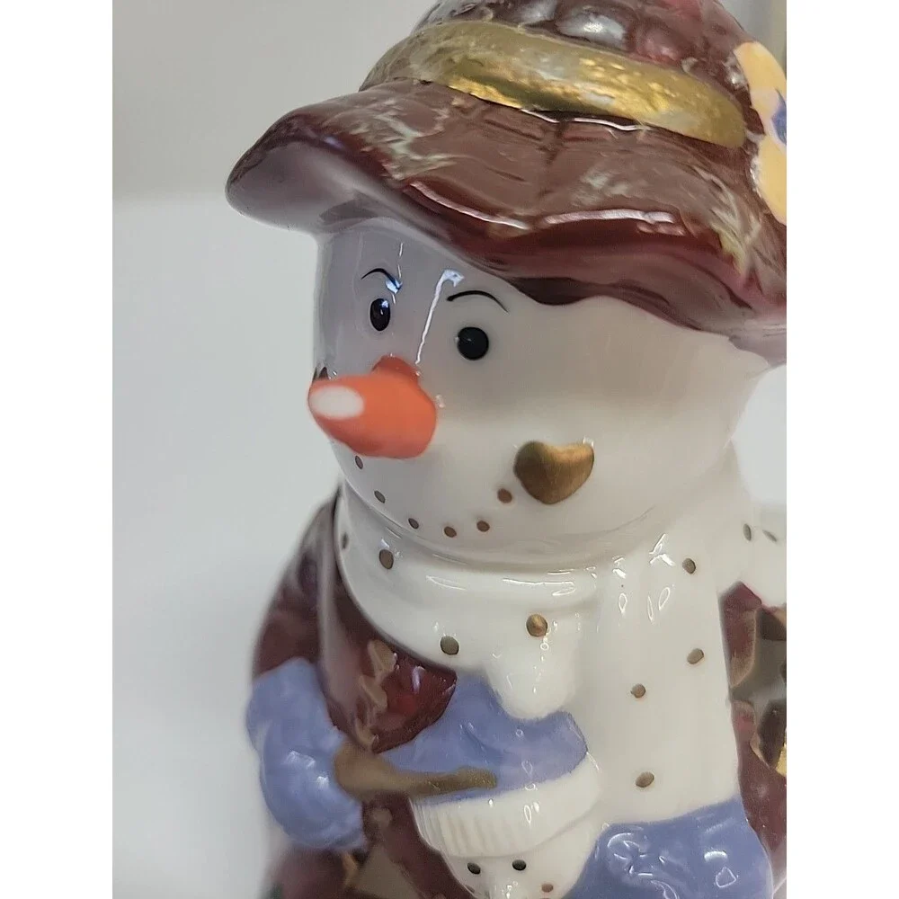 Ceramic‎ Snowman Votive Tea Light Figurine